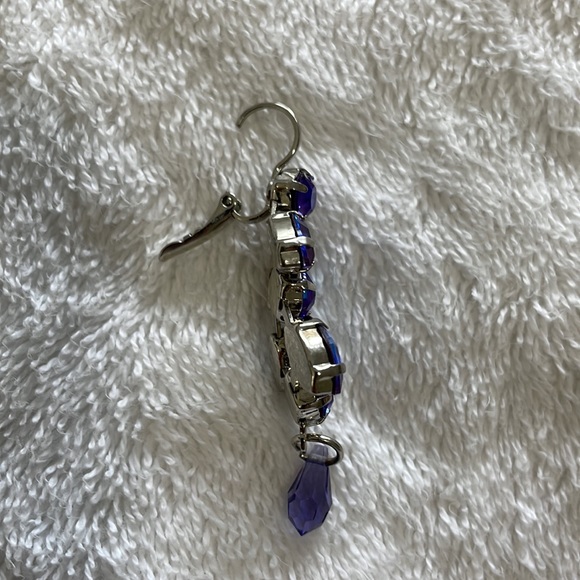 MARIANA, Made in Israel, Chandelier earrings, Navy Genuine Swarovski Crystal - Picture 4 of 5